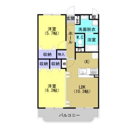 林マンションＦの物件間取画像